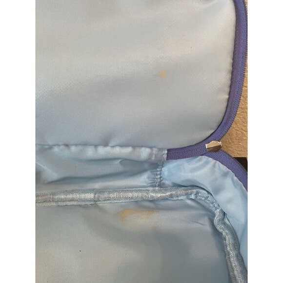 TENDER LOVE & + CARRY Travel Toiletry Makeup Cosmetic Bag Purple butterflies zip - Picture 5 of 9